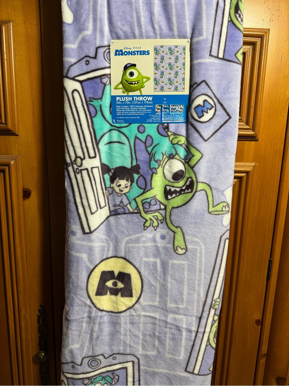Disney Pixar Monsters Inc Plush Throw